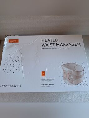 iKEEPFIT Cordless Waist Massager Belt Heat & Vibration - Portable Heating Pad